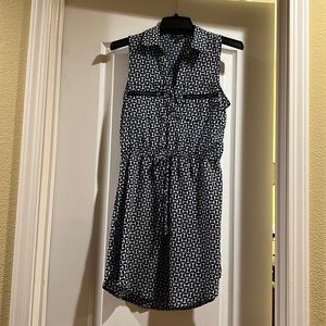 Blue and white pattern dress. Lightly used